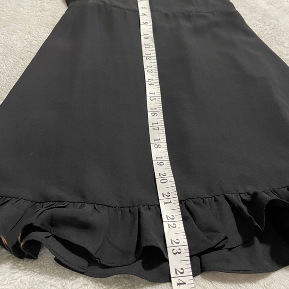 Little Black Mini Dress w/ Sweetheart Neckline and Ruffles Size Small - Picture 12 of 12